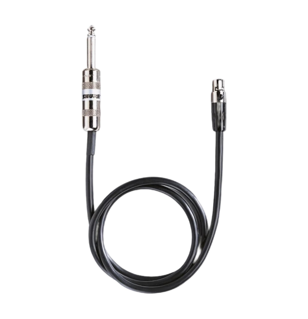 Shure WA302 2' Instrument Cable, 4-Pin Mini Connector (TA4F) to 1/4" Connector