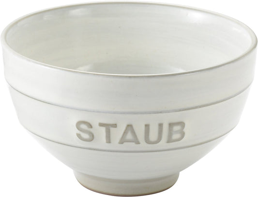 Staub 40508-547 Le Chawan KOHIKI White, L, Made in Japan, Rice Bowl, Authentic Japanese Product
