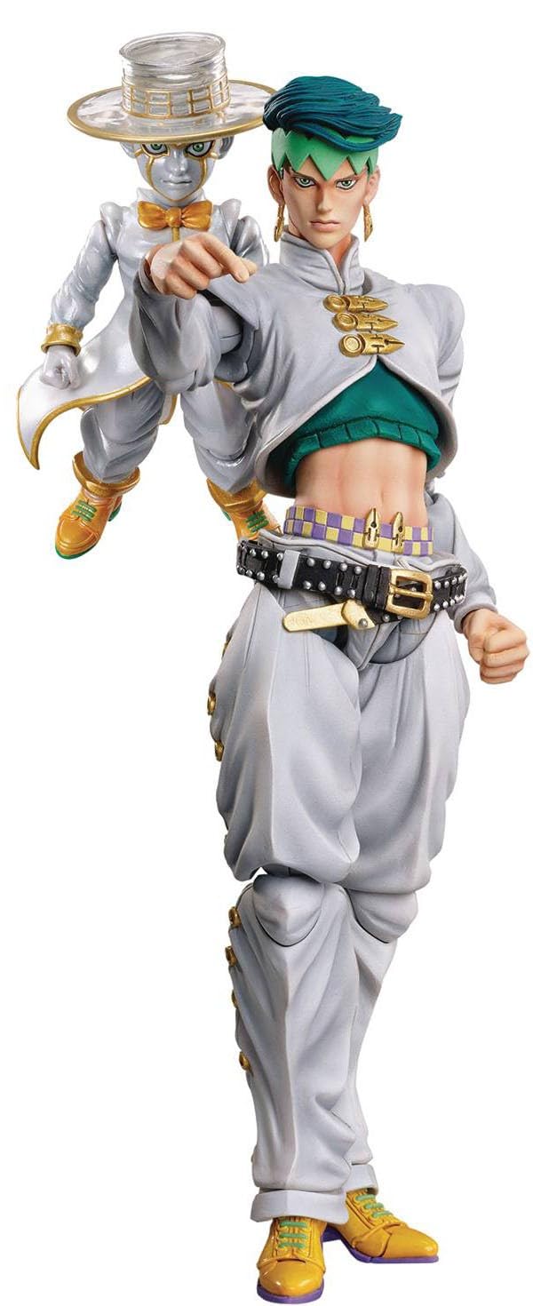 MediCos Super Statue Movable JoJo's Bizarre Adventure Part 4" "Kishibe & Heavens Door Approx. 5.9 inches (150 mm), PVC & ABS & Nylon Painted Action Figure (ME21754)
