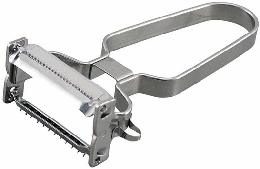 Shimomura Planning 38230 Shredded Peeler, 2-Way (Made in Japan), Dishwasher Safe, Double-Sided Use, Julienne 0.13 inch (3.4 mm), Cut Throws, 0.06 inch (1.6 mm), Uniform Cut, Sharp Sharp, Time-Short,