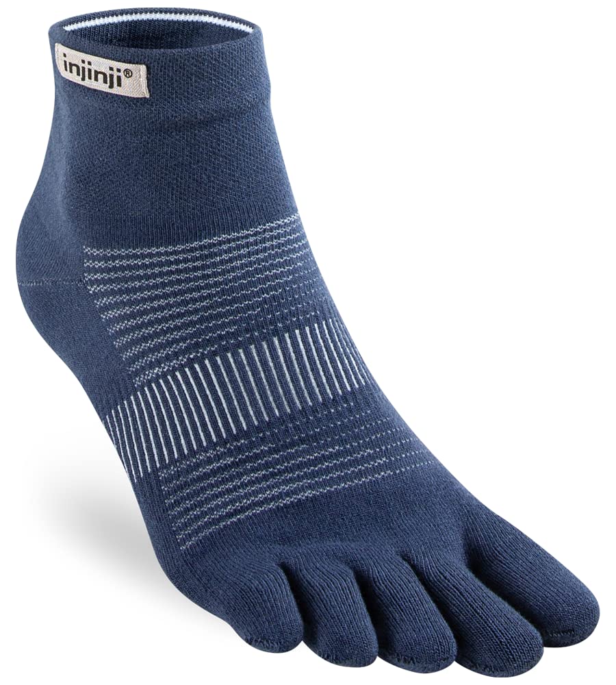Injinji Run Original Weight Mini-Crew (Large, Navy)