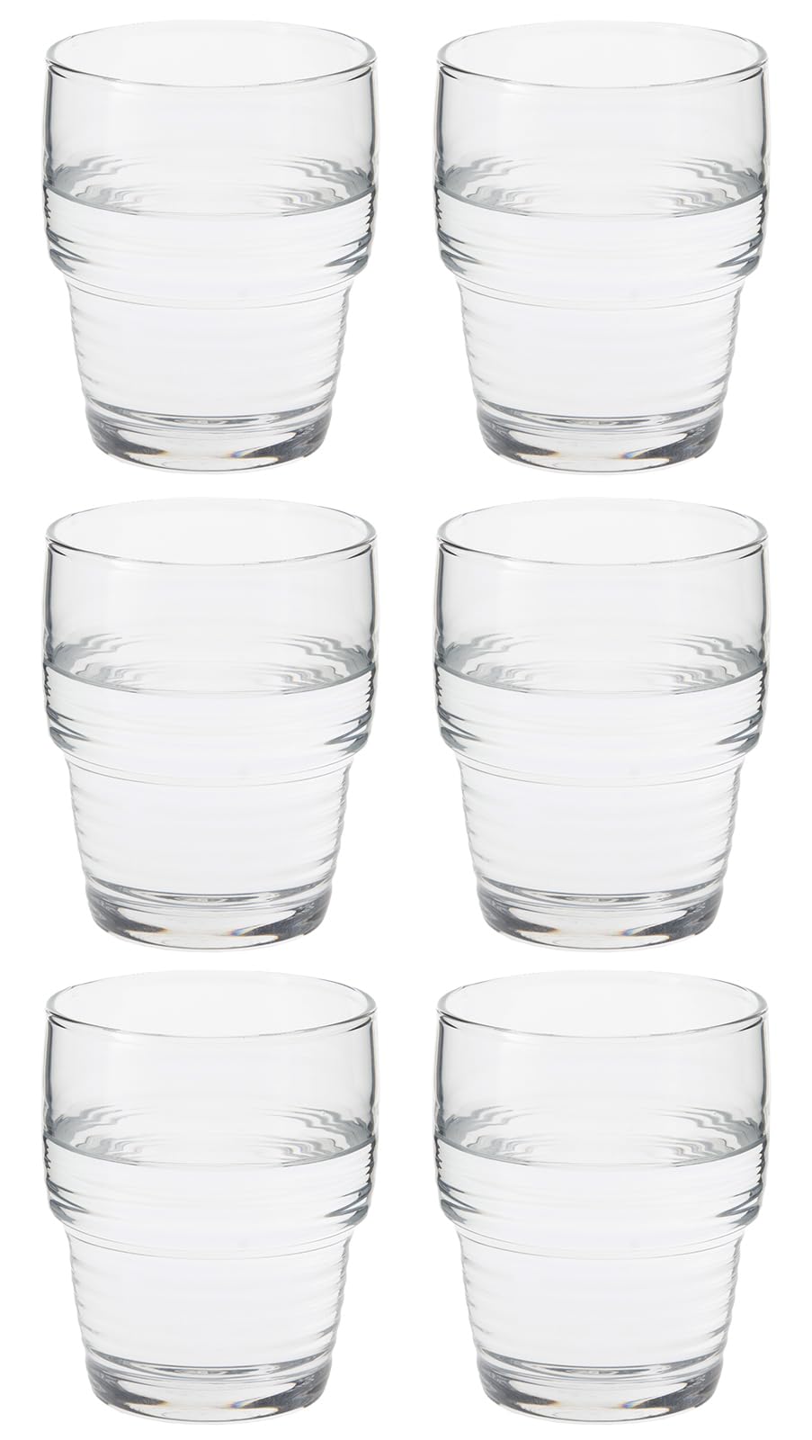 Toyo Sasaki Glass 00368HS Glass Father's Day Tumbler, 8.5 fl oz (240 ml), HS Stack, Made in Japan, Dishwasher Safe, Pack of 6