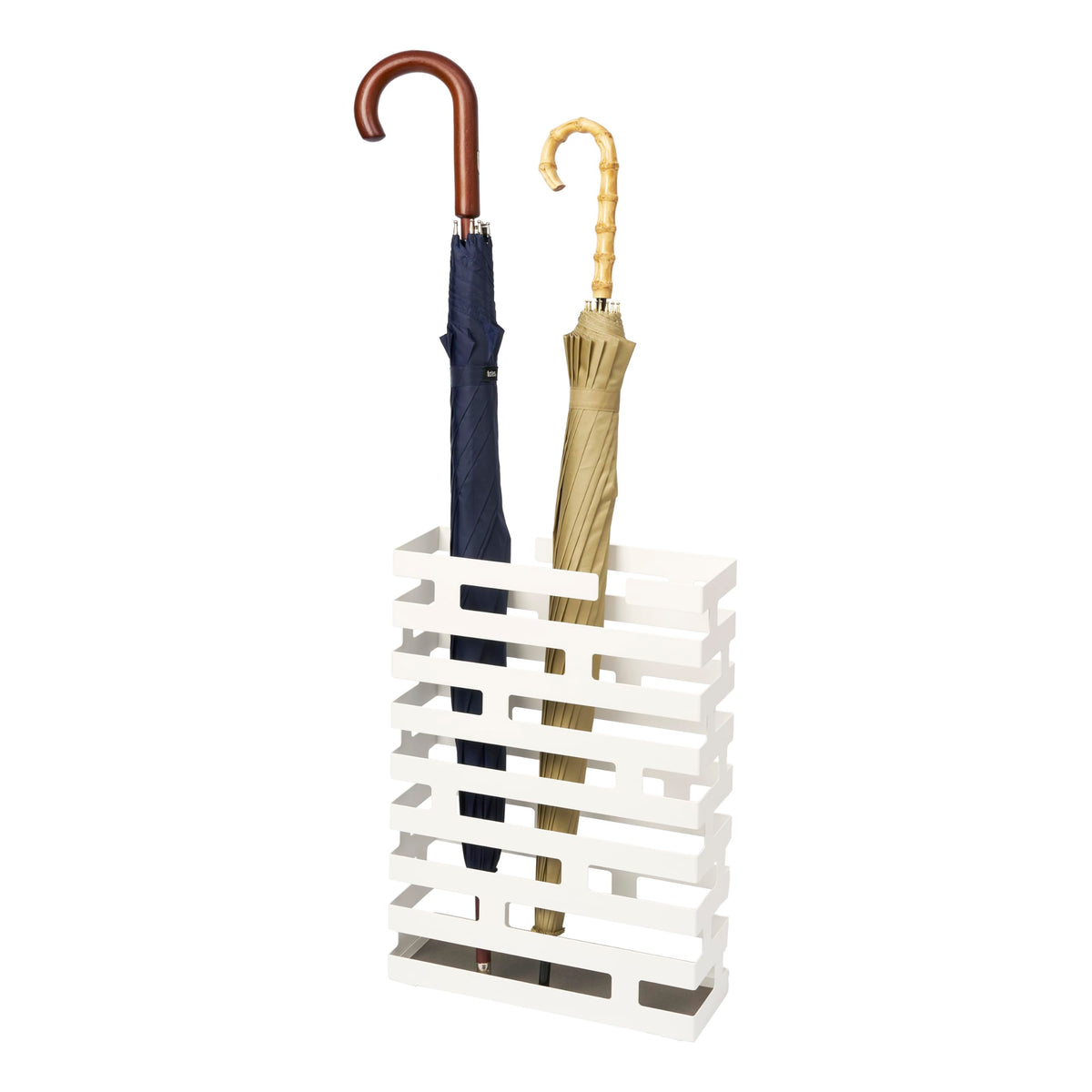 YAMAZAKI Home Umbrella Stand - Storage for Umbrellas & Walking Canes Steel One Size hite