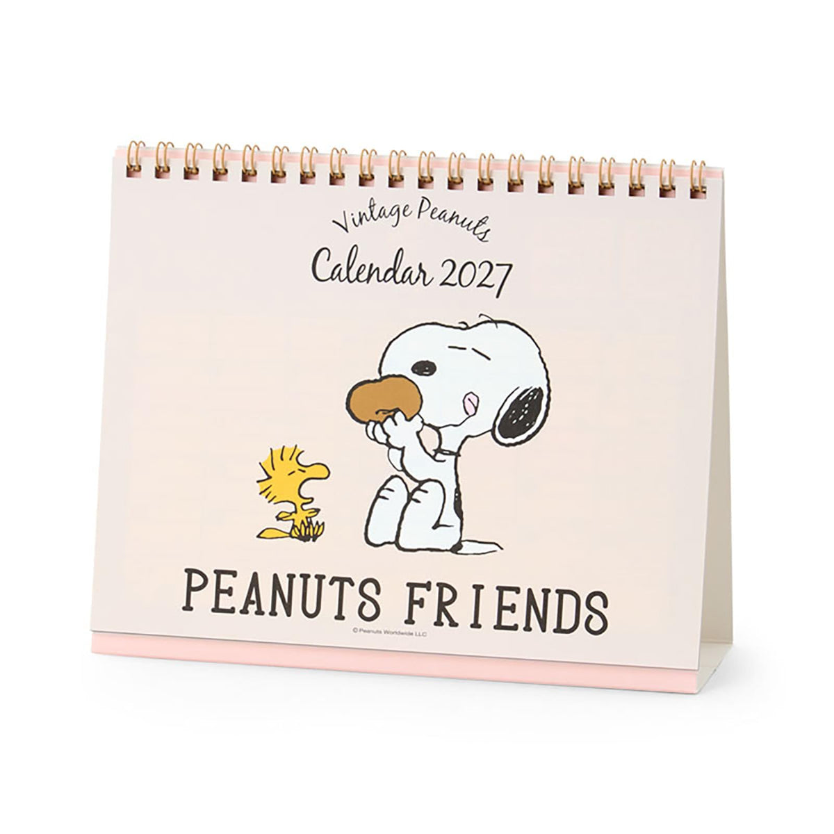 Sanrio 921548 Ring Calendar, 2027, Snoopy, Happy Day and Moon Included, Tabletop