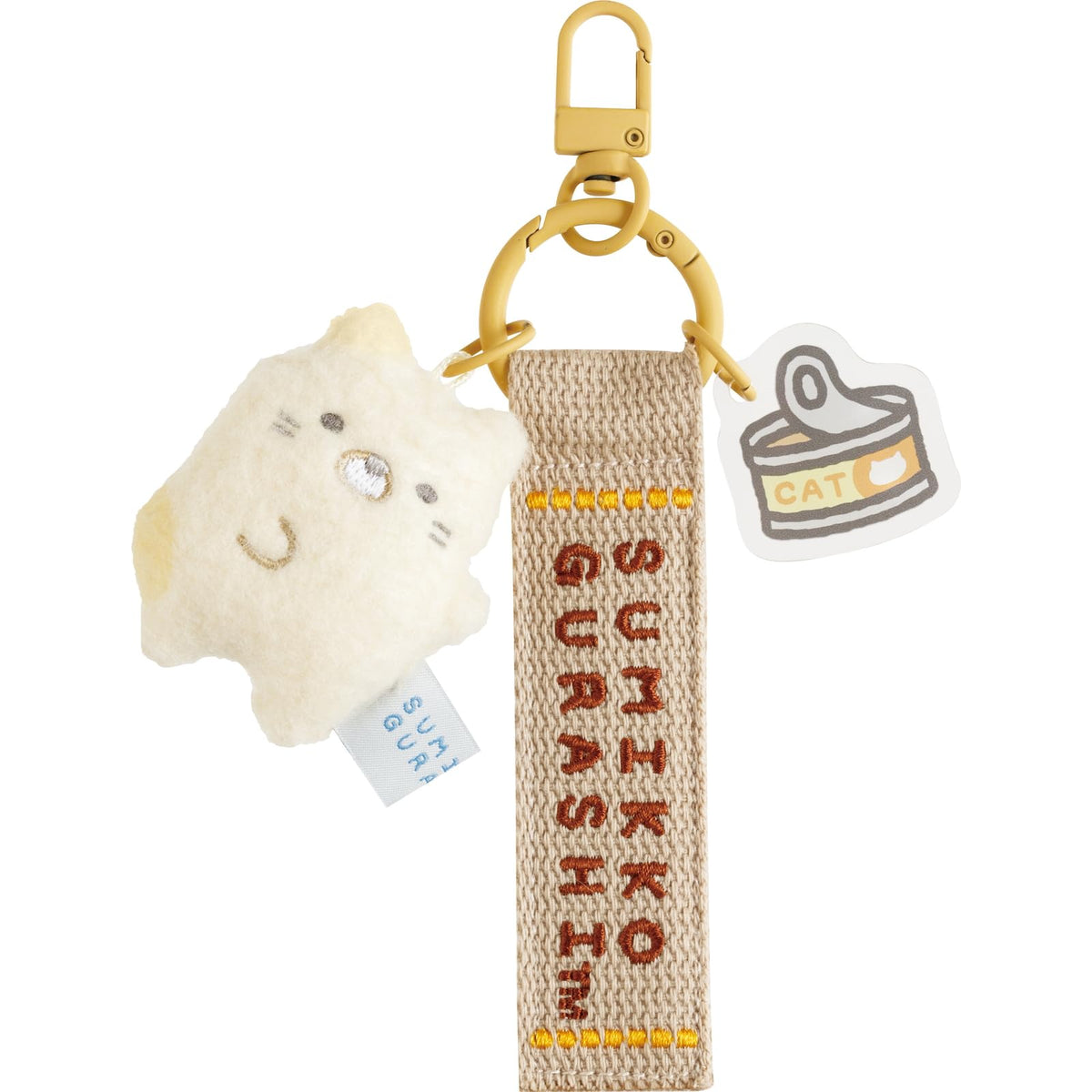 San-X Sumikko Gurashi "Sumikko no Kiiri" Mascot Keychain Cat AB38302 H6.1 x W2.6 inches (155 x 65 mm)