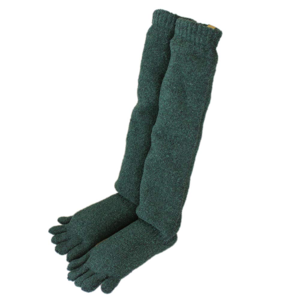 SocksDEPO Womens Winter Very Warm Toe Socks 5 Finger long length Thick Thermal Knit for Cold Weather Made in Japan