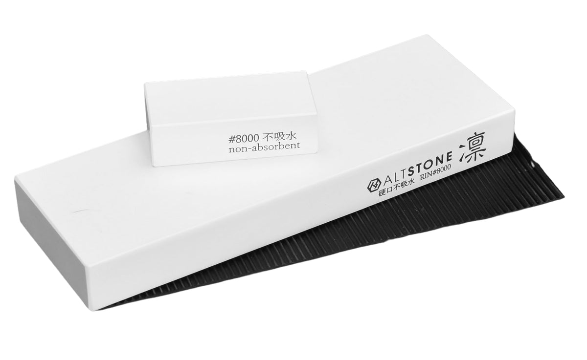 ALTSTONE RIN [High-density. Tightly compacted.] Splash & Go, Whetstone Sharpening stone grit w/Nagura, 7.1" x 2.4" x 0.8" (Ideal for home-use), Made in Japan (#8000)