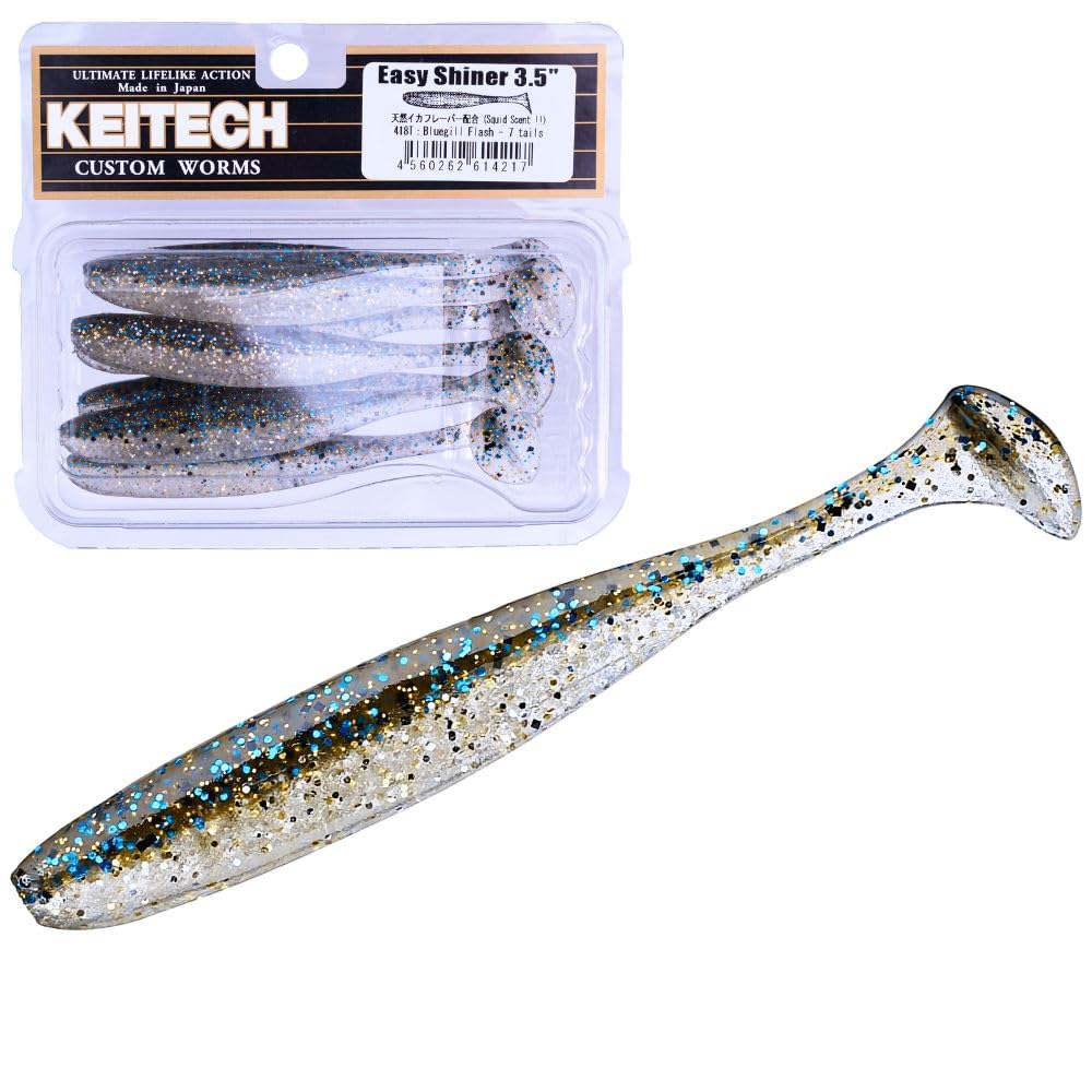 Keitech Easy Shiner, 3.5-Inch #418 Blue Gill Flash
