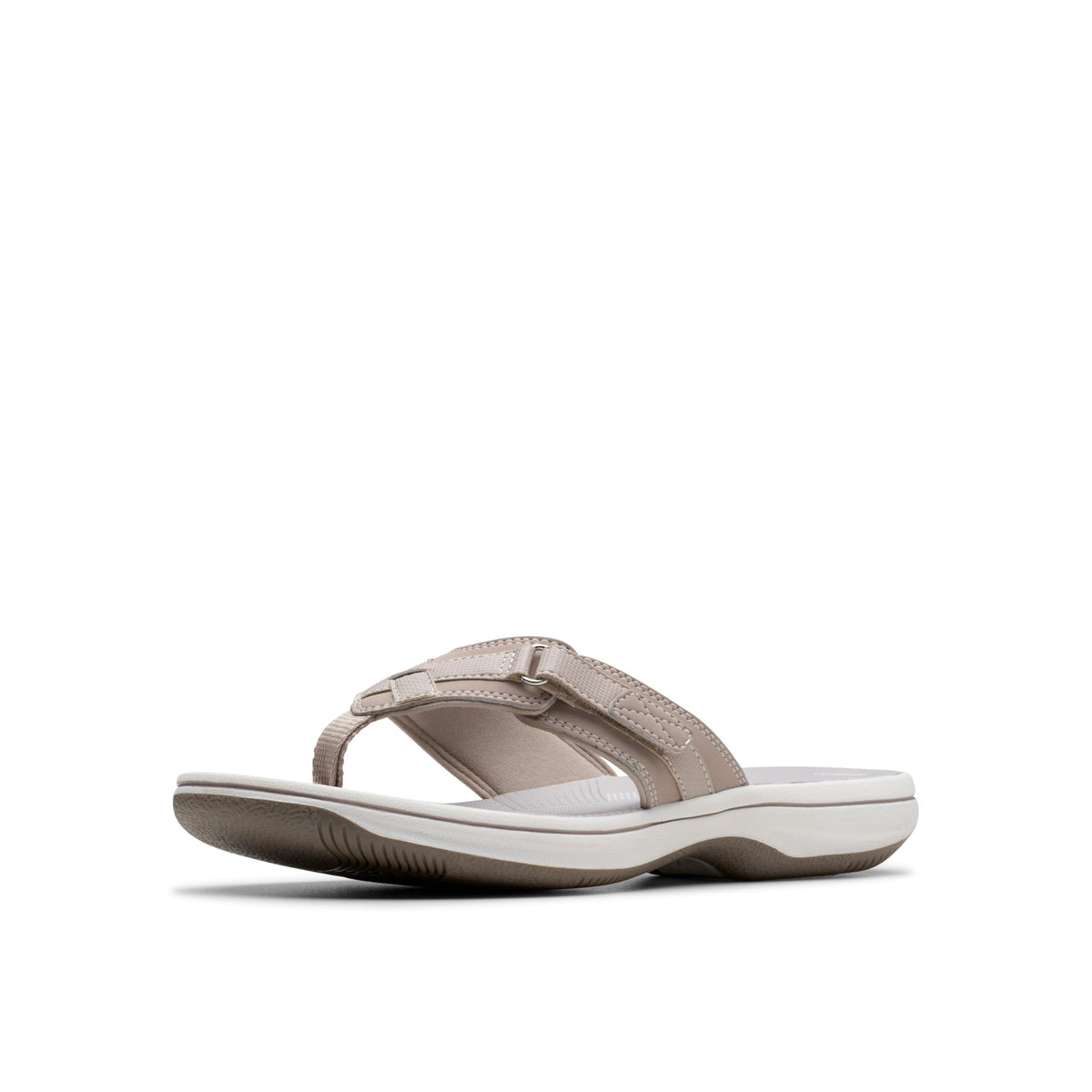 Clarks Women's Breeze Sea Flip-Flop, Light Taupe Synthetic, 11