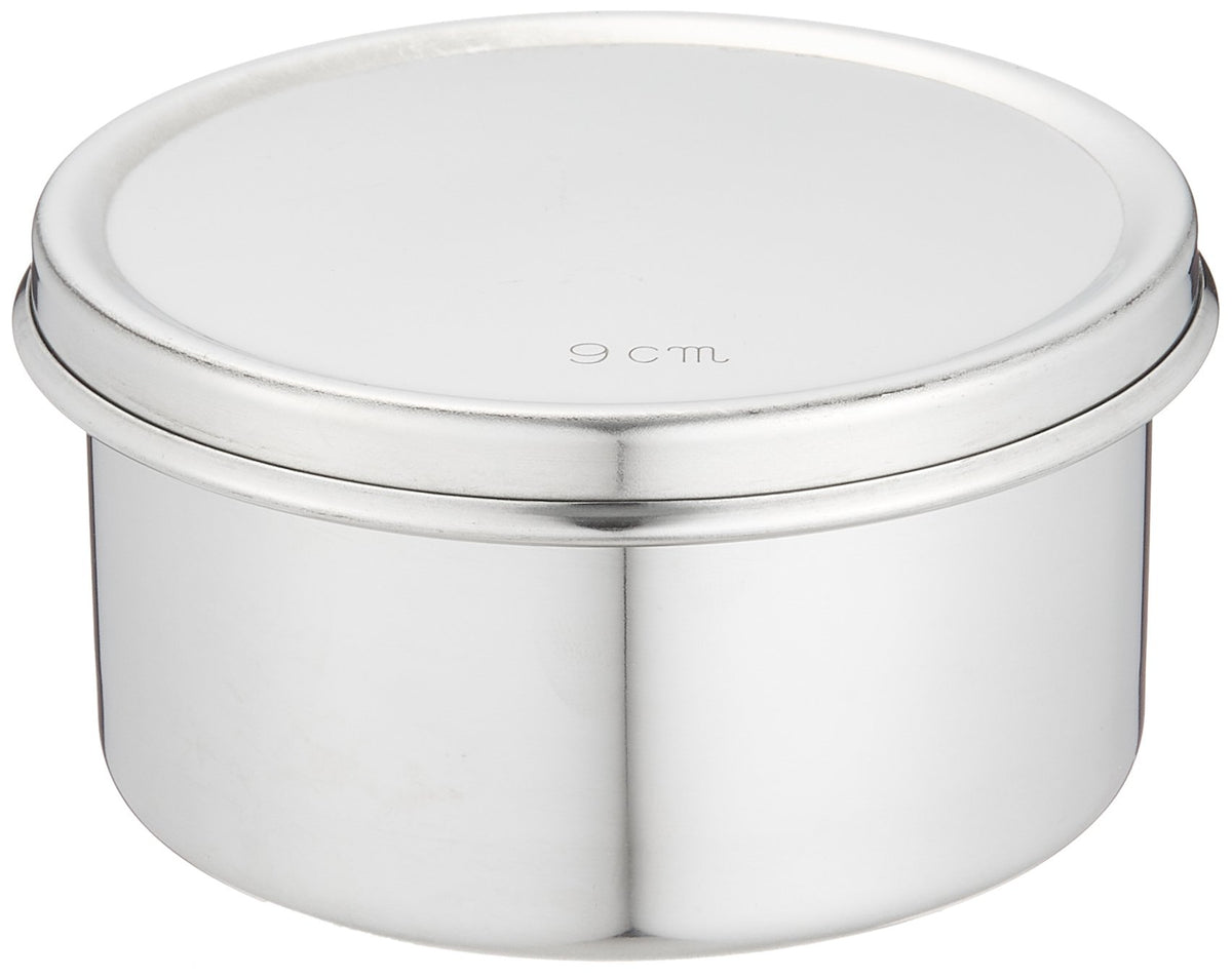 Endo Shoji ABT48009 Commercial Use, No Knob, Round Butter, 3.5 inches (9 cm), 18-8 Stainless Steel, Made in Japan