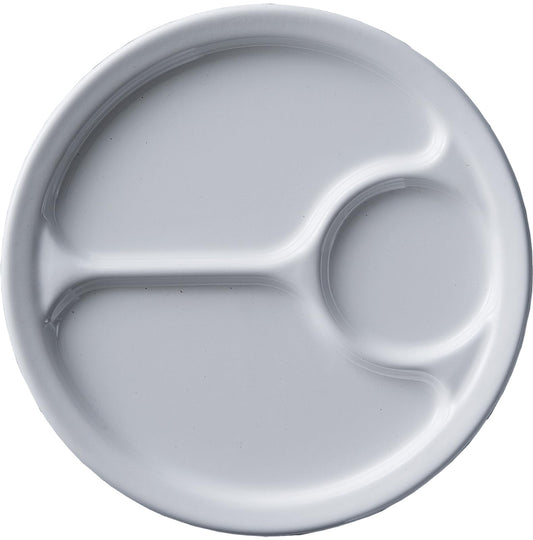 Nodahoro RP-S Round Plate, Enamel, Heat Resistant, 9.4 inches (24 cm), Small, Divider, Dish, Lunch Plate, Made in Japan, White