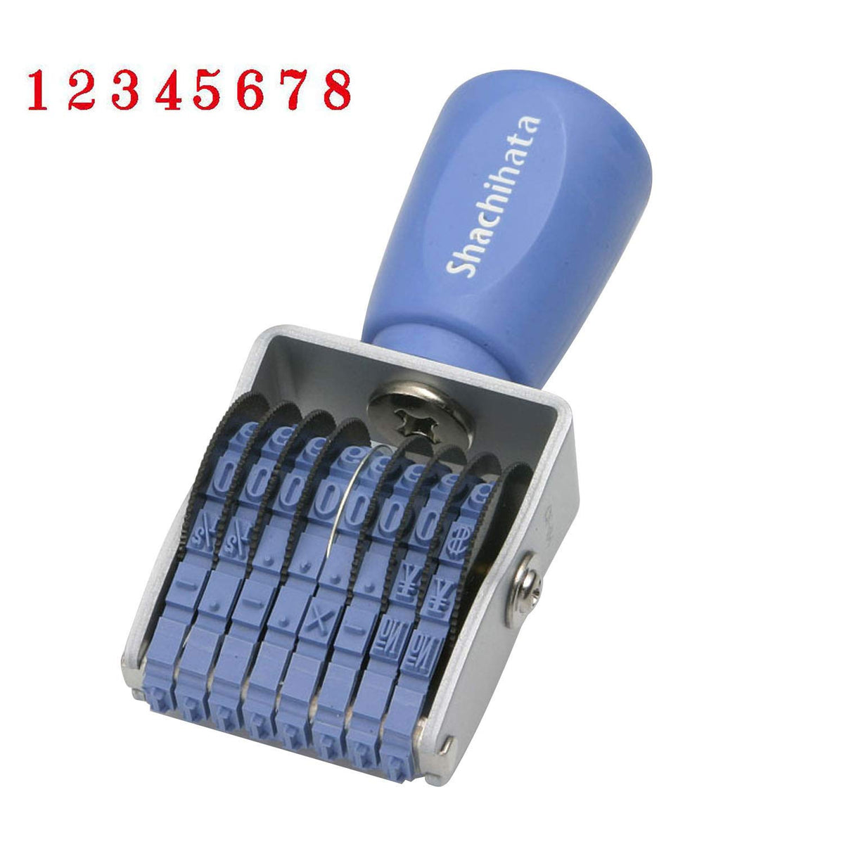 Shachihata Rubber Stamp Rotating Rubber Stamp No. 4 Stamp Size: Approx. 1.3 x 0.2 inches (32 x 5 mm), Mincho