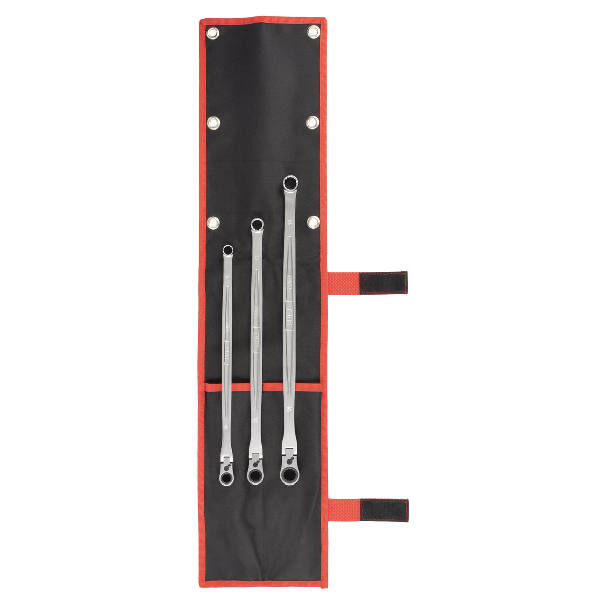Tone RMA300L Super Long Neck Swing Ratchet Glasses Wrench Set, Black, 3 Pieces