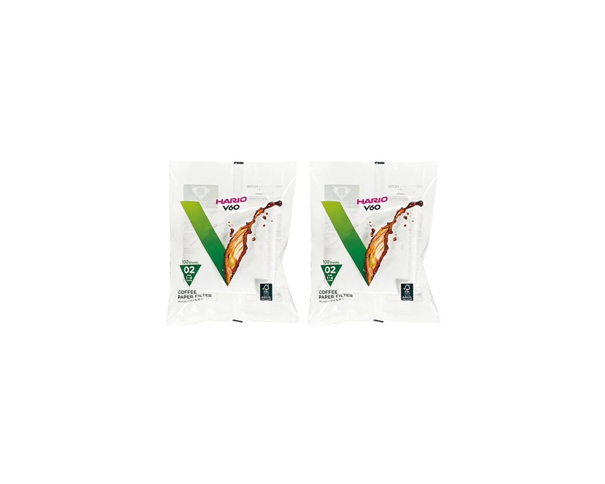 Hario V60 Paper Coffee Filter, Size 02, White, 200ct