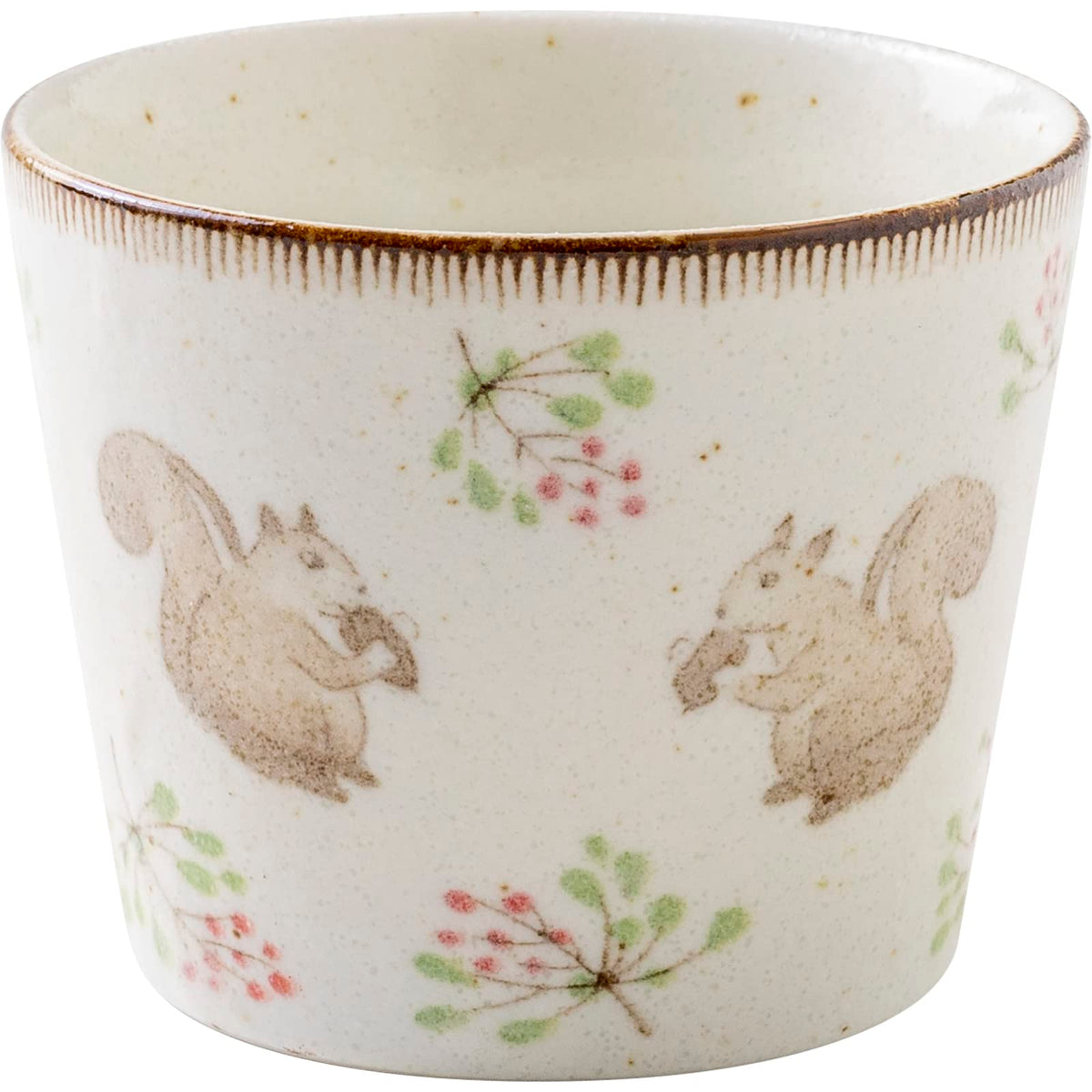 Minoru Touki Pottery Calme Free Cup Squirrel