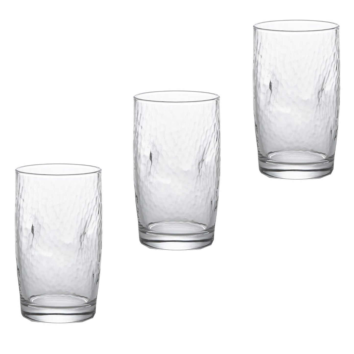 ADERIA B2766 Dishwasher Safe IPT Long Fit Tumbler, 12.2 fl oz (360 ml), Set of 3, Made in Japan, Tempered Glass, Tableware, Break-Resistant, Simple, Glass, Cup, Commercial Use, Home, Durable, Food,
