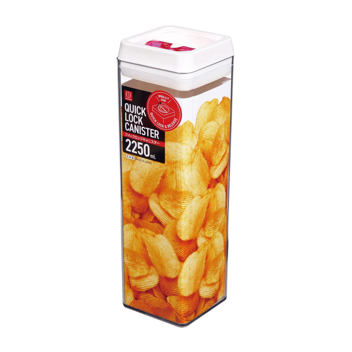 小久保工業所 Kokubo KK-541 Quick Lock Canister, 8.5 fl oz (2250 ml) (Pink)