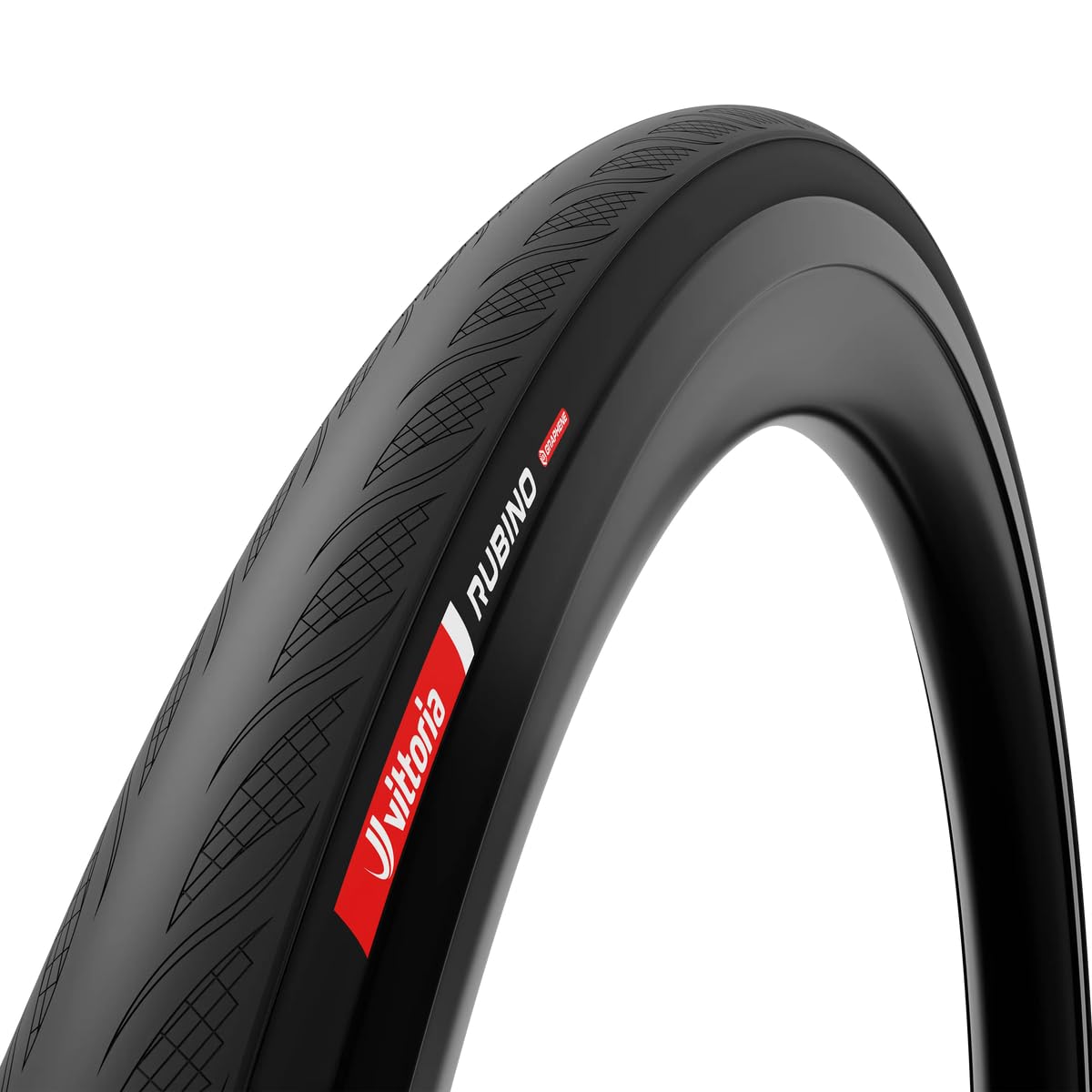 Vittoria Rubino Tube-Type Road Bike Tire - 700x34c in Black - Designed for Long Mileage, Puncture Resistance, High Grip & Speed - Everyday Use & Endurance Cycling