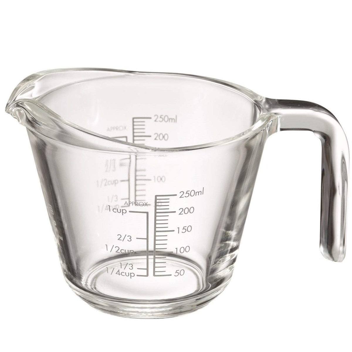 HARIO MJP-250-GR Measuring Cup, 8.5 fl oz (250 ml), Practical Capacity, 8.5 fl oz (250 ml), Gray, Made in Japan