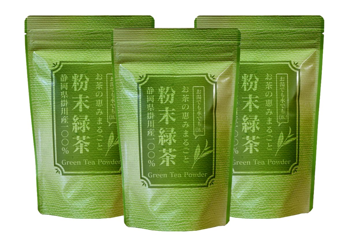 Green tea powder (powder) business for powder tea 200g3 bags (600g), Shizuoka Prefecture Kakegawa production 100%