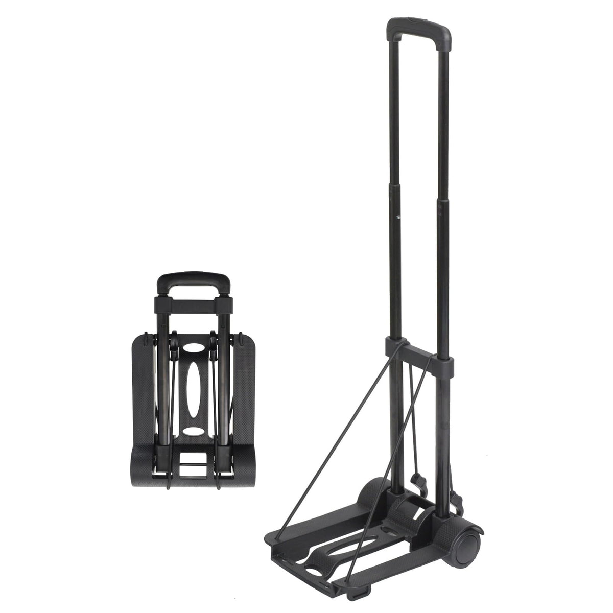 Etsumi VE-6912 Carry Cart, Trolley 005, Load Capacity 77.2 lbs (35 kg), Integrated Carry Belt, Black