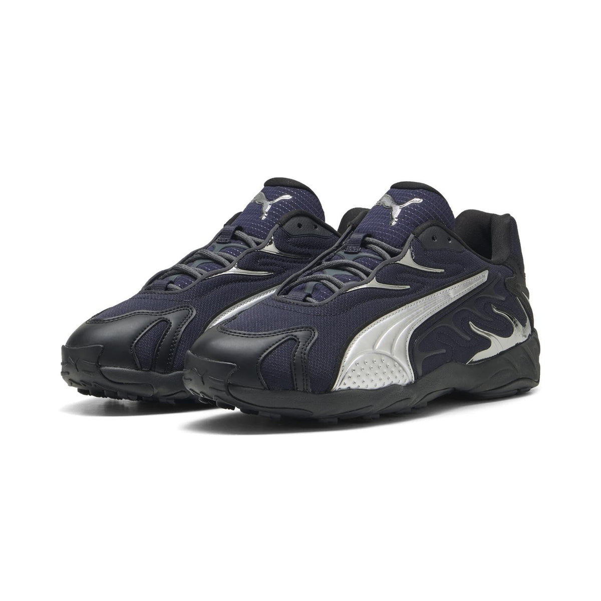 Puma Inhale Smile 402589 Sneakers, 25 Fall Winter Color New Navy - Puma Silver (02), 27.0 cm