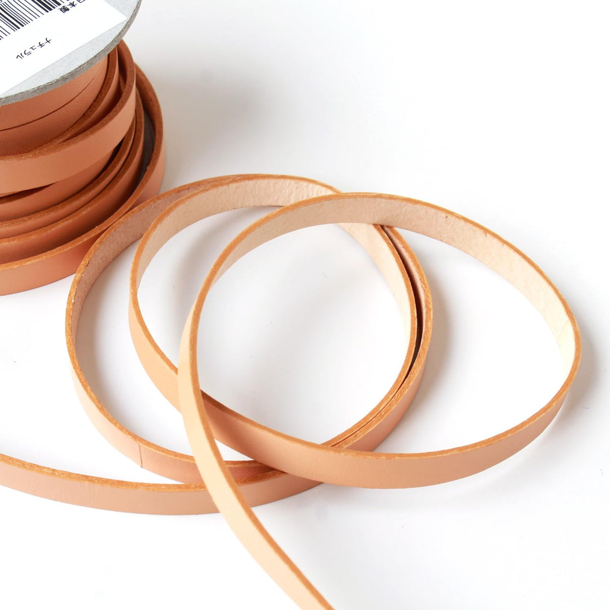 Japanese String Button Genuine Leather Nume Leather Tape 0.4 in (10 mm) Width x 13.1 ft (4 m) Cut Col.11 Natural MTLS1010-11-4M