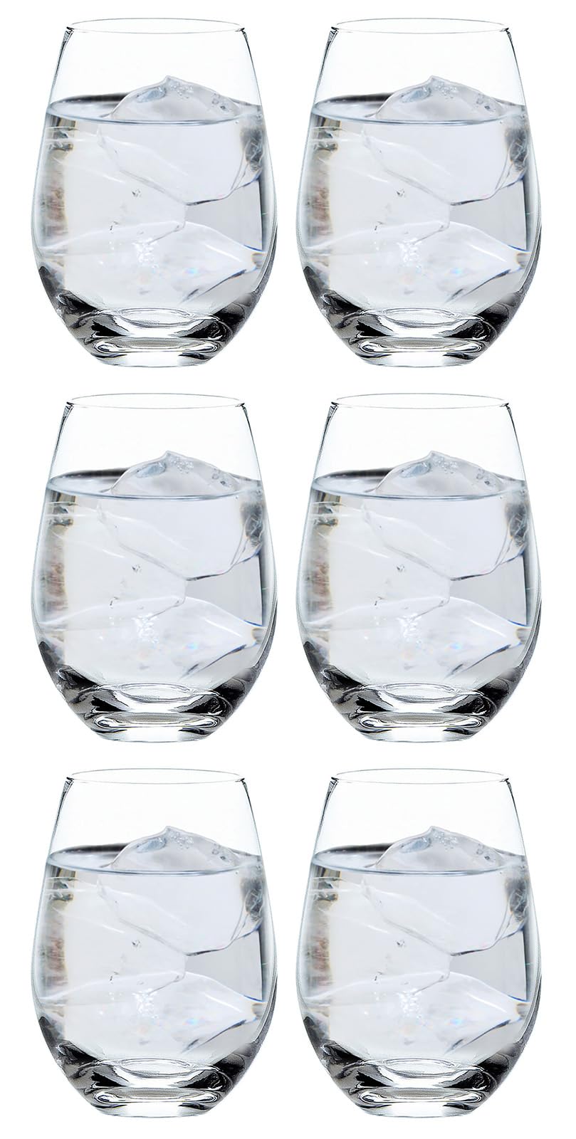 Toyo Sasaki T-24102HS6 Tumbler Glass, 17.3 fl oz (490 ml), Set of 6, Made in Japan, Break-resistant, Dishwasher Safe