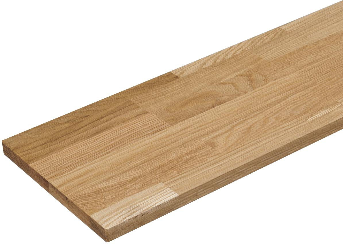 Woodone Shelf Board Solid Oak Wood Thread Surface Thickness 0.8 inches (20 mm)