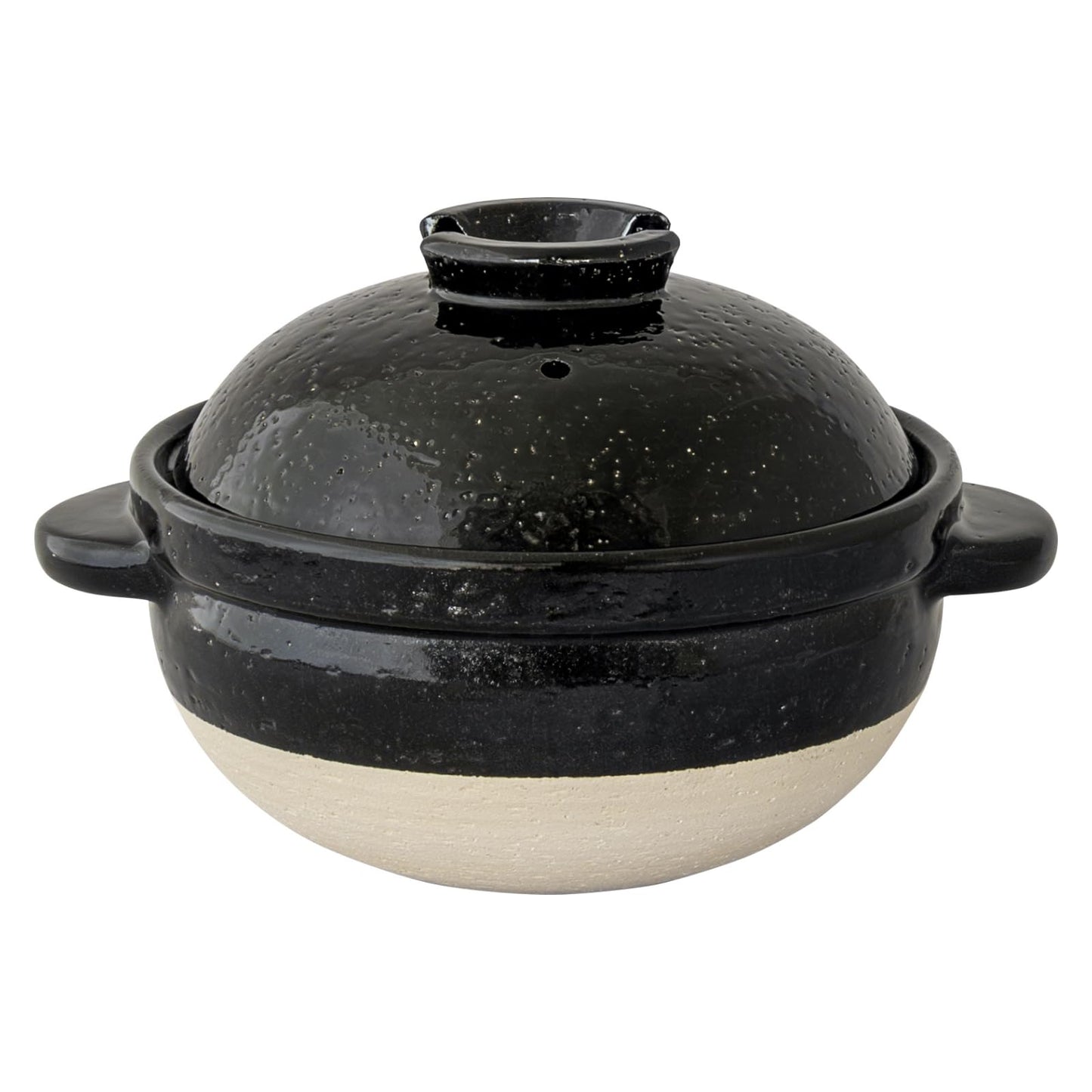 Nagatani Seitou ACT-03 Hase-en Kamado-san Earthenware Pot for 2 Cook Rice, Made in Japan (With Rice Spoon, Recipe) Diameter 8.5 inches (21.5 cm) x Height 6.3 inches (16 cm), Heat Retention, Rice Pot,
