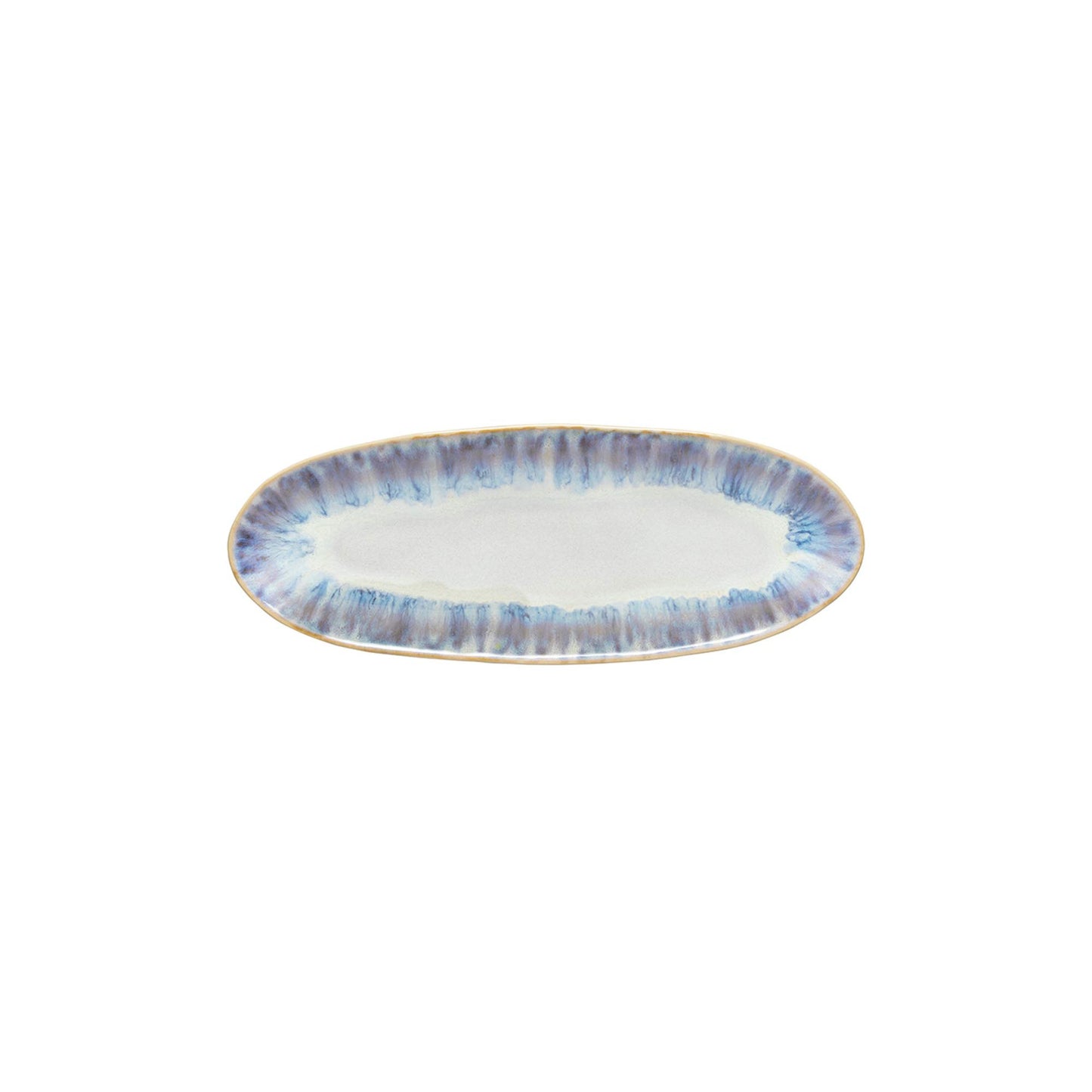Costa Nova Ceramic Stoneware 10'' Oval Platter - Brisa Collection, Ria Blue | Microwave, Dishwasher, Oven & Freezer Safe Dinnerware | Food Safe Glazing | Restaurant Quality Serveware