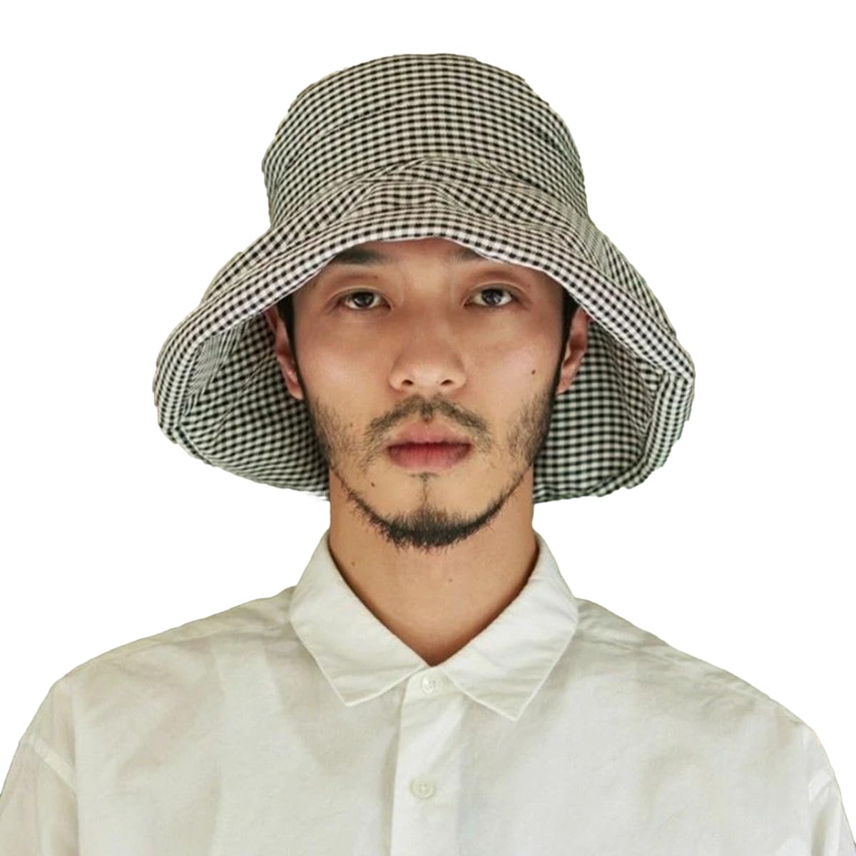 GK-O Unisex Cotton Linen Bucket Hat Foldable Summer Beach UV Sun Cap