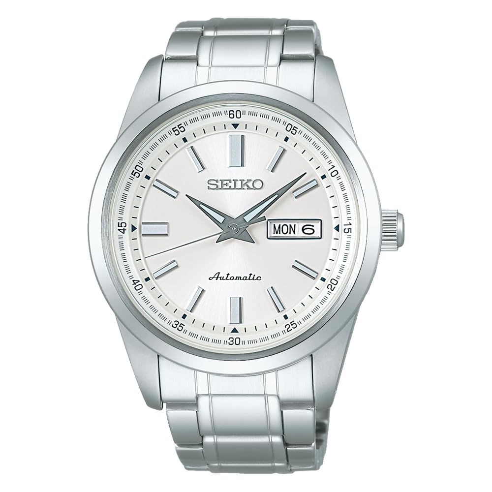 SEIKO SELECTION Men's Mechanical Calendar (Date and Week) Functional Model, Dial: White/Case: Silver, 1個, Calendar (Date/Day) Function Model