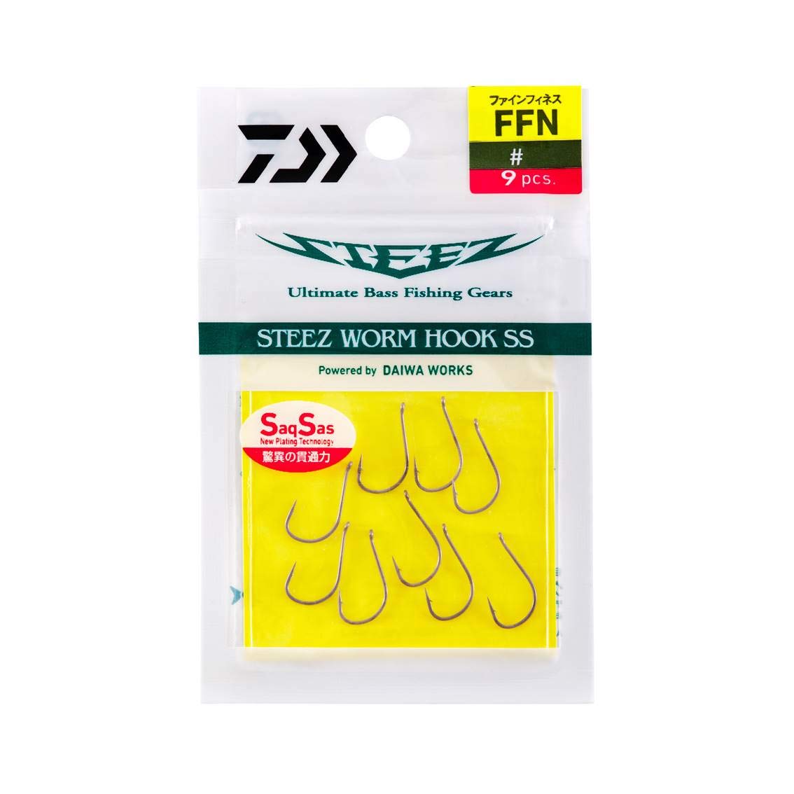 DAIWA Stainless Steel Worm Hook SS Fine Finesse #3