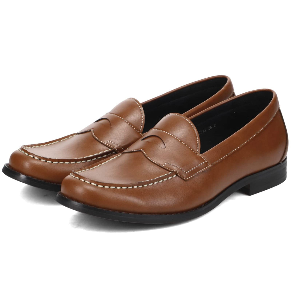 whoop'-de-doo'(フープディドゥ) Hoop Didu 22530513 Men's Coin Loafer, BR, 25.0 cm 2E