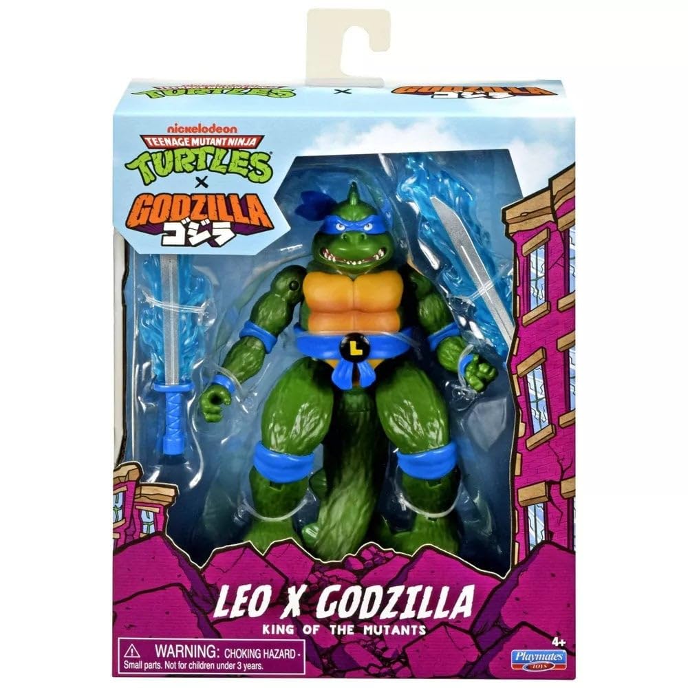 TEENAGE MUTANT NINJA TMNT x Godzilla: Godzilla Leo Action Figure with Accessories by Playmates Toys