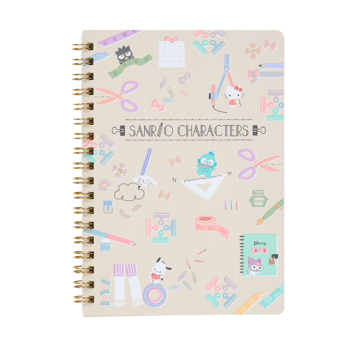 Sanrio Characters B6 Ring Notebook, Ruled 0.3 inch (7 mm), 60 Pages 341266