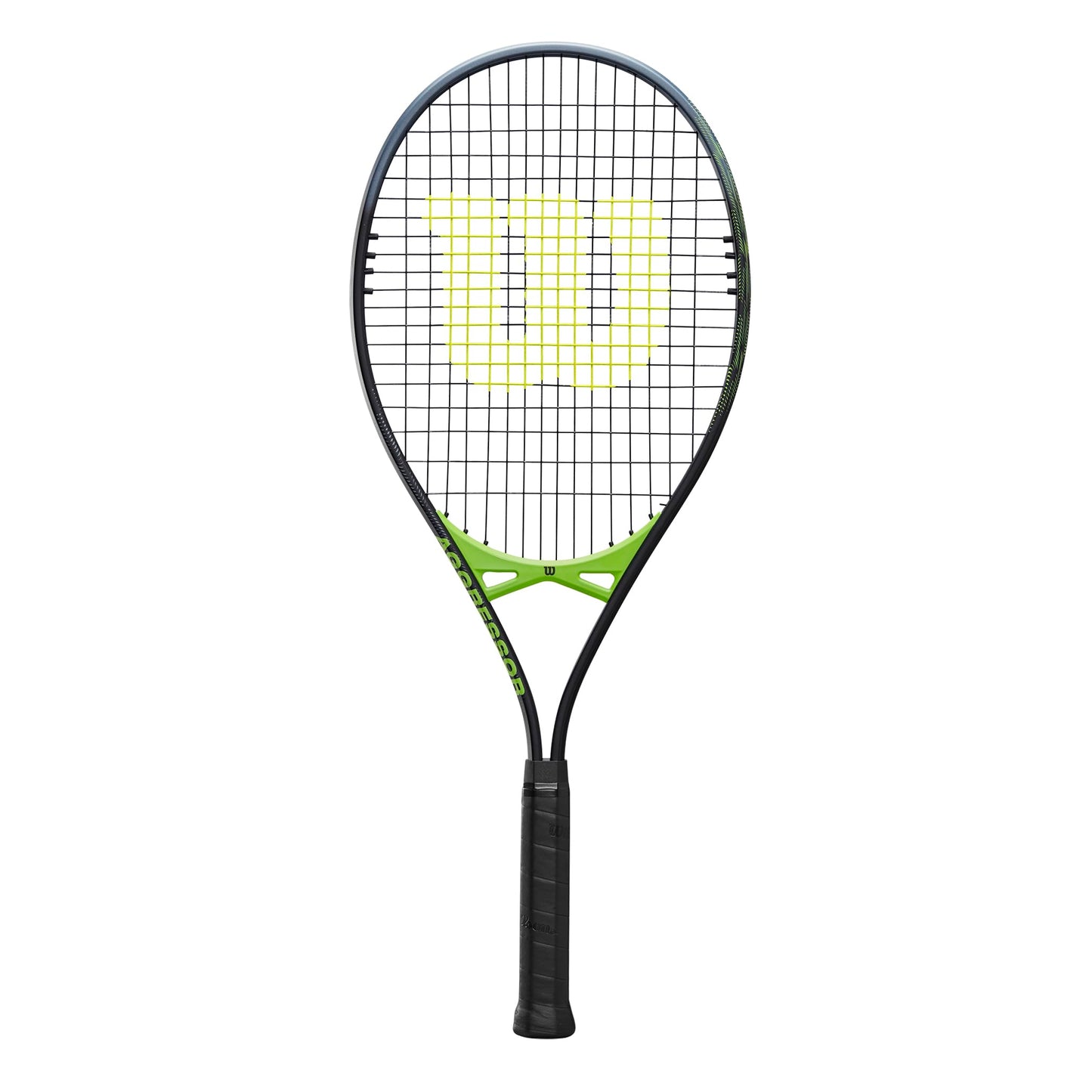 Wilson WR147610U2 Rigid Tennis Racquet [Strung Up] Aggressor Grip Size 2, Black