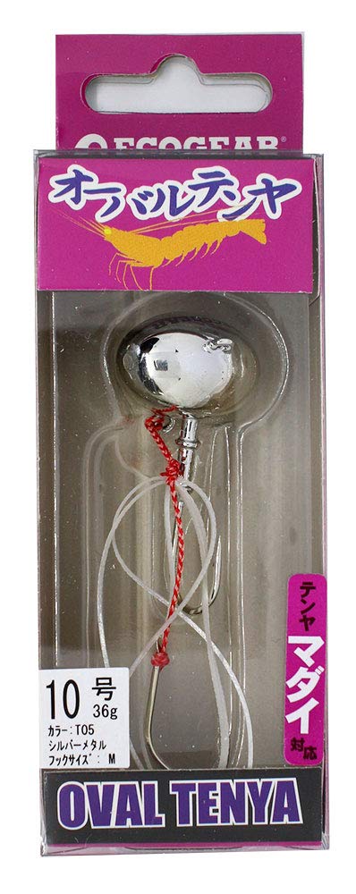 Ecogear 9762 Oval Tenya No. 10, T05, Silver Metal