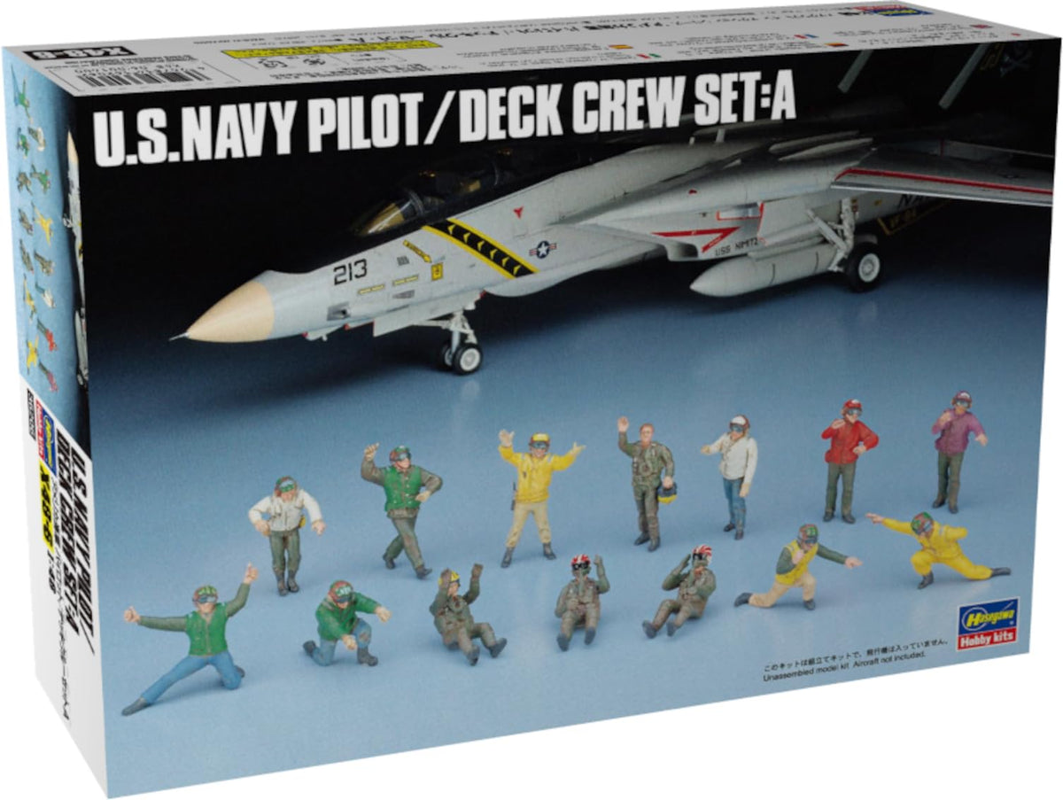 Hasegawa 1/48 USA Pilot/Deck Crew Set A Plastic Model X48-6