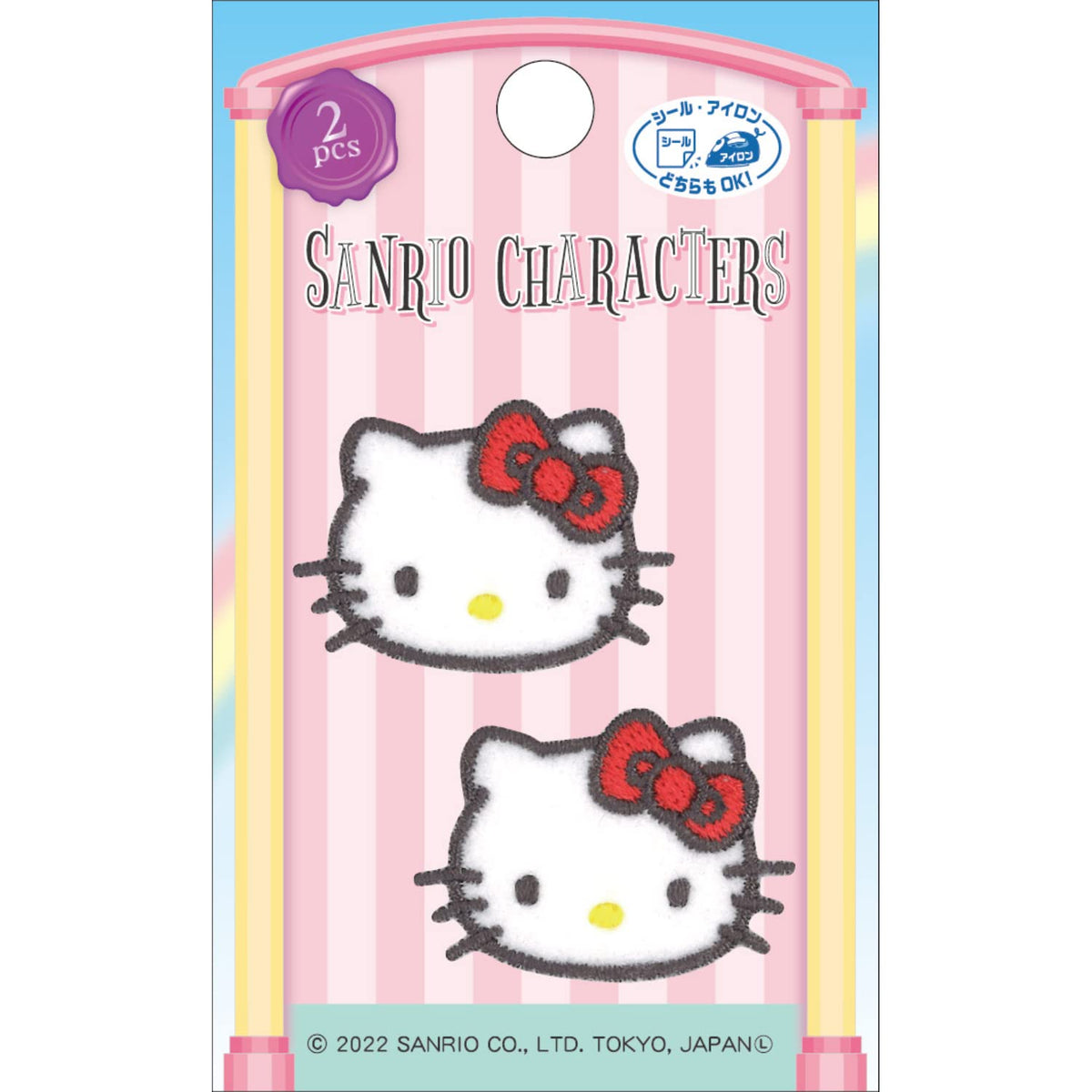 Pioneer Sanrio Hello Kitty SCW480-SCW47 2-Piece Set, Width 1.2 x Height 0.8 inches (30 mm) x Height 0.8 inches (21 mm), Adhesive for Both Seals and Ironing
