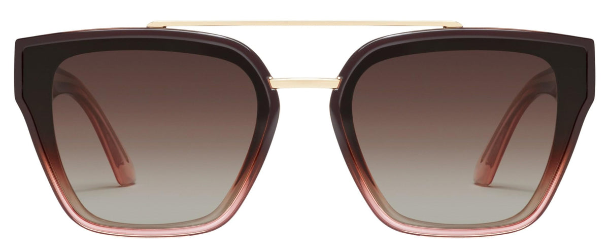 QUAY - Women's Sunglasses, Oversized Square with UV Protection (Sweet Talker, CHPY/Brown)