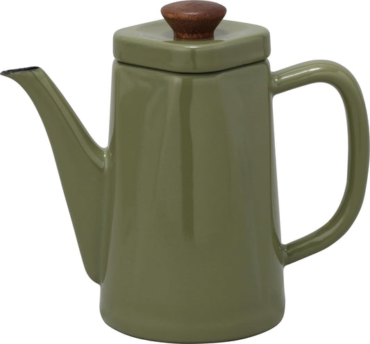 Nodahoro Coffee Pot, 0.3 fl oz (1.2 L), Enambi, Olive, Made in Japan ANB-1.2POL