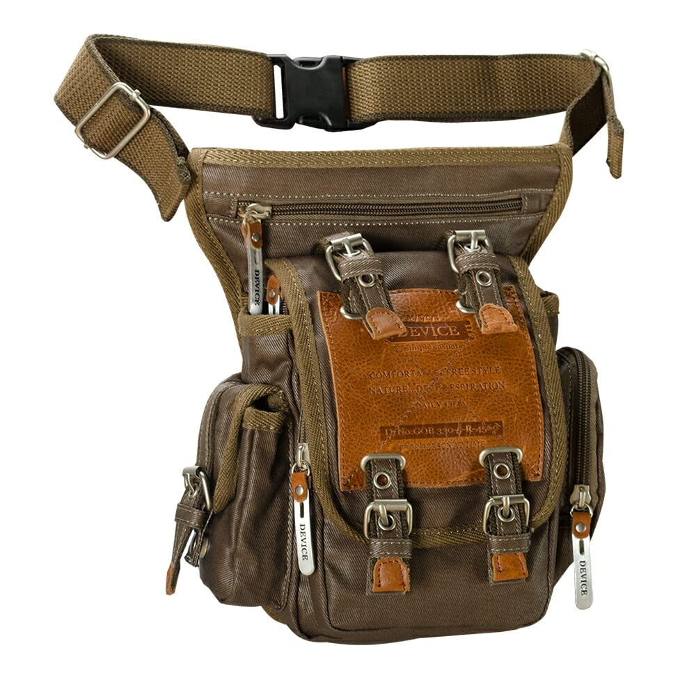 Device Work Leg Pouch Waist Bag, Khaki, One Size