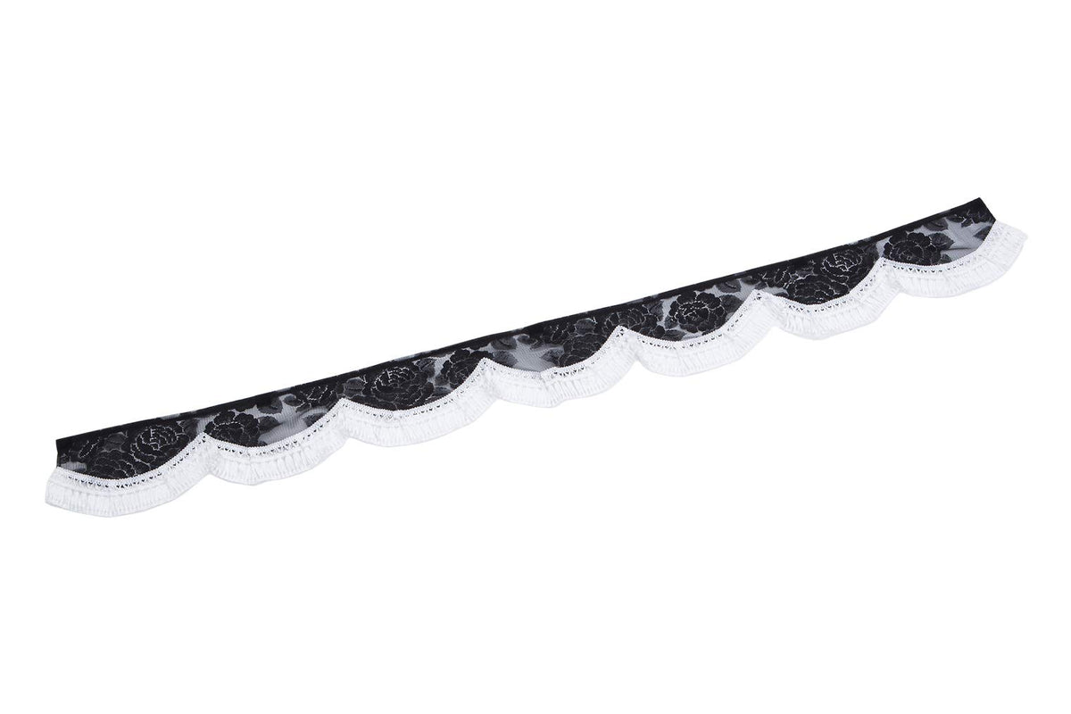 Elegant Front Curtain Rose Pattern Lace Front Curtain L (2200mm), model: MFC-RA-WHL