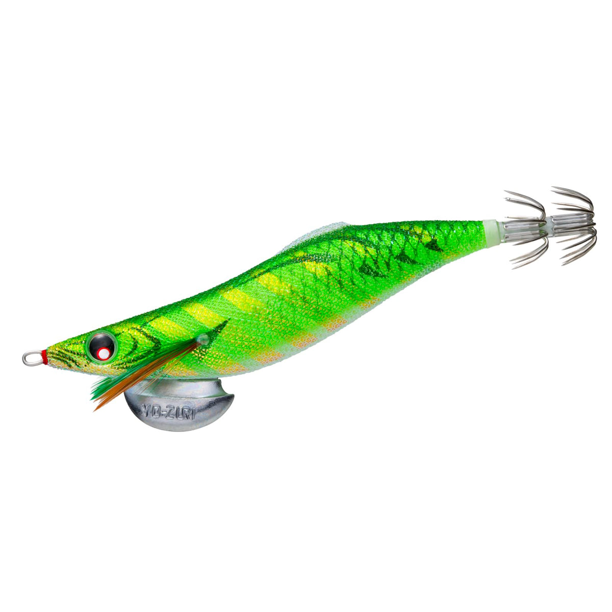 YO-Zuri A1766-LMBI Egi Aolie Q Long Cast No. 3.5 LMBI:02 Luminous Green Voile