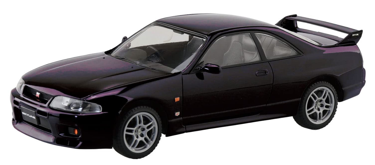 Aoshima Bunka Kyozai 1/32 The Snap Kit Series Nissan R33 Skyline GT-R Midnight Purple Color Coded Plastic Model 15-A