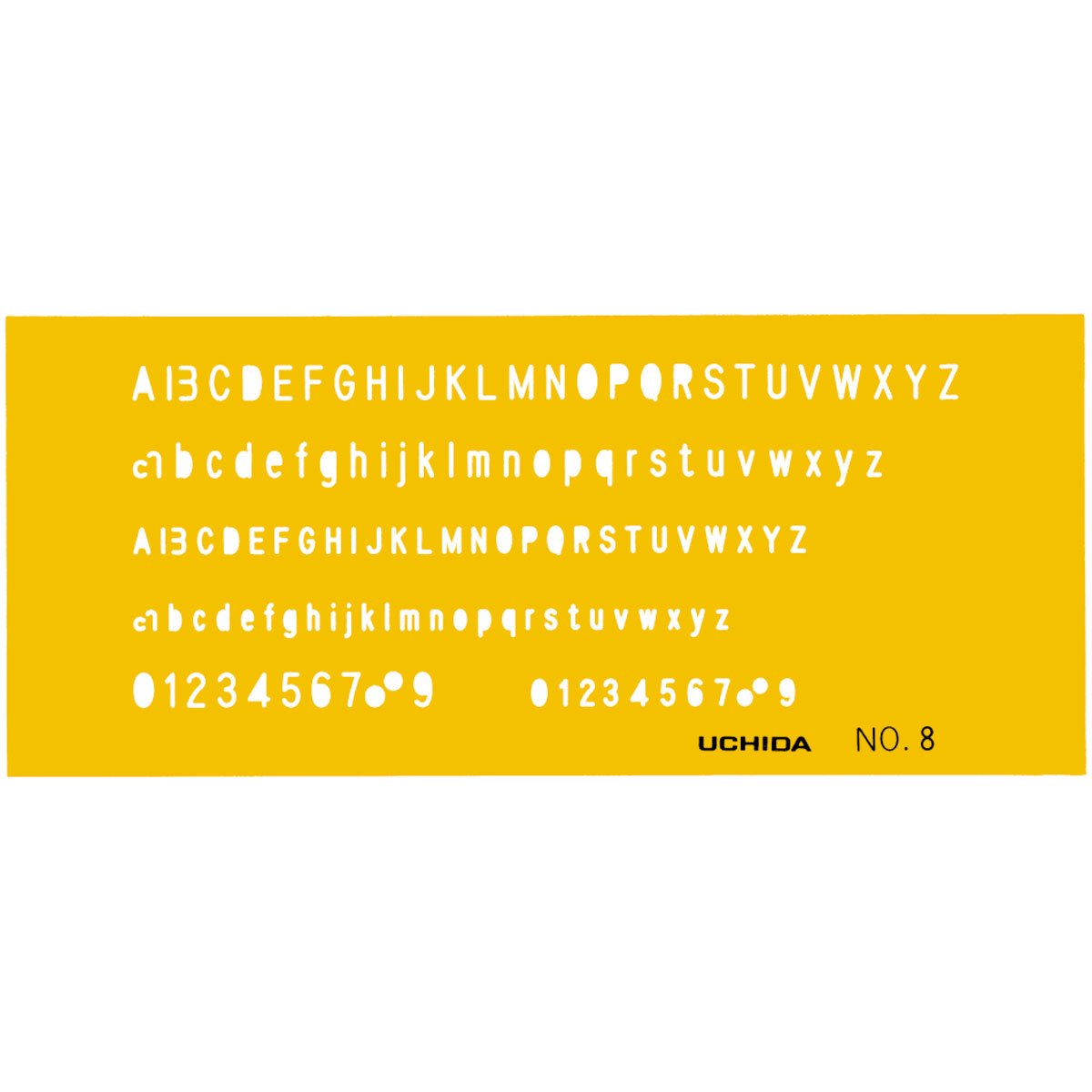 utida Template No. 8 English Numbers Ruler 1 – 843 – 1008