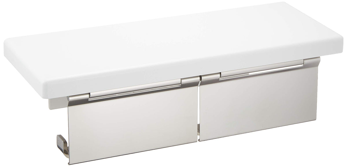 TOTO dual cigarette unit with a shelf (wood) made of stainless steel (Mat) White YH403FW # NW1