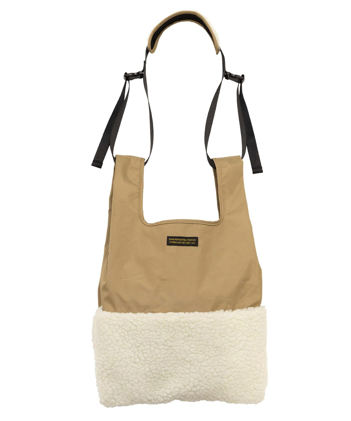 KiU K359-911 2-Way Shoulder Bag, BOA 2-Way Shoulder Bag, Large Capacity, Large Capacity, Outdoor Festivals, Casual, Fluffy, Stylish, Cute, Unisex, Beige